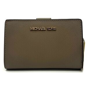 Michael Kors Medium Bifold Zip Chain Wallet Dusk